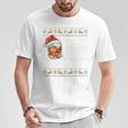 I'm Full Of Holiday Spirit It’S Called Bourbon Ugly Sweater T-Shirt Personalized Gifts