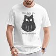 Nett Kann Ich Auch Bringt Aber Nix Cat Fun Gray S T-Shirt Lustige Geschenke