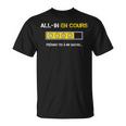 All-In En Cours Poker Humour Cadeau Poker Homme Tapis Jetons T-Shirt