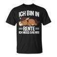 Bin In Rente Ich Muss Gar Nix Pferd Rentner Ruhestand T-Shirt