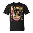Cat Ramen Noodle Japanese Anime Manga Ramen Kawaii Cat T-Shirt