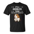 Damen Ist So Ein Meerschweinchen Ding Lustiger Spruch Meerschwein Mit-Ausschnitt T-Shirt