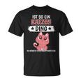 Damen Katzen Sachen Ist So Ein Katzen Ding Katzen Mit-Ausschnitt T-Shirt