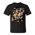 Galaxy Sloth Eat Pizza Taco In Space T-Shirt