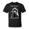 Guten Morgen Ganz Thin Eis Cat Kaffee T-Shirt