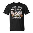 Just A Girl Who Loves Animals For Girls Who Love Animals T-Shirt