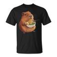 Kawaii Capybara Eating Ramen Noodles Anime Japanese T-Shirt