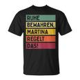 Keeben Martina Regelt Das Saying In Retro Colours T-Shirt