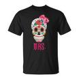 Mrs Sugar -Intage Avec Tête De Mort Dia De Los Muertos Mariée T-Shirt