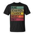 Ruhe Behalten Regelt The Saying In Retro Colours S T-Shirt