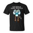 Seagull With Binoculars Ich Zählle Stumme Menschen T-Shirt