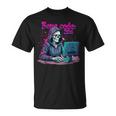 Skeleton Hacker Gamer It Programmer T-Shirt