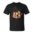 Weihnachtskatze Katze Süßer Hut Kunst Illustration T-Shirt