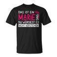 Women's First Name Marie Name Day Saying Das Ist Ein Birgit Ding With-Neck S T-Shirt