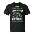 Zum Traktor Fahren Geboren Zur Schule Zum Schule Zwungen S T-Shirt