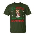 Cute Cardigan Welsh Corgi Dog Christmas On The Naughty List T-Shirt