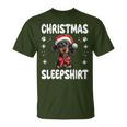 Dachshund Wiener Doxie Dog Nightdress Pyjamas Christmas T-Shirt