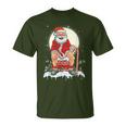 Santa Claus Pooping Down The Chimney Christmas Meme T-Shirt