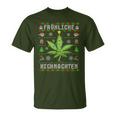 Ugly Christmas Frohe Highnachten Marihuana Weed Geschenk T-Shirt