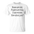 I Hate Winter Poem Freezing Snow Winter Ice Sucks Bad Cold Tank Top T-Shirt