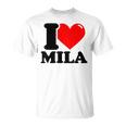 Ich Liebe Mila German Langu Gray T-Shirt