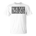 Mv Initials M Name Surname Onomastics Onomatology Gray T-Shirt