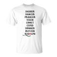 Rudolph And Santa Claus Reindeer Name Christmas Eve T-Shirt