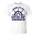 Warum Ich Der Kapänn Bin Weil Ich Es Kann Boat Rider Gray T-Shirt