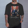 Barack Obama Signature And Portrait T-Shirt Geschenke für Ihn