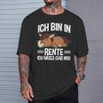 Bin In Rente Ich Muss Gar Nix Pferd Rentner Ruhestand T-Shirt Geschenke für Ihn