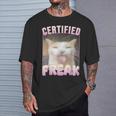 Cat Certified Freak T-Shirt Geschenke für Ihn