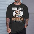 I Like Coffee My Shih Tzu Maybe 3 People Dog Owner Shih Tzu T-Shirt Gifts for Him