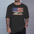Cowboy Horse Riding Us American Flag 4Th Of July Rodeo Men T-Shirt Gifts for Him