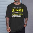 Damen Das Ist Ein Lehmann Ding Spruch Für Familie Lehmann Mit-Ausschnitt T-Shirt Geschenke für Ihn