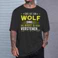 Damen Das Ist Ein Wolf Ding Spruch Für Familie Wolf Mit-Ausschnitt T-Shirt Geschenke für Ihn