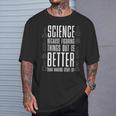 Damen Wissenschaft Weil Es Besser Ist Dinge Zu Erfinden Nerd Mit-Ausschnitt T-Shirt Geschenke für Ihn