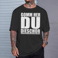 Come Here Du Tiger On Saxon Ossi Dialekt T-Shirt Geschenke für Ihn