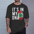 It's In My Dna Lebanon Flag Fingerprint T-Shirt Geschenke für Ihn