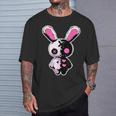 Goth Bunny Gothic Outfit Cute E-Girl Kawaii Rabbit Grunge T-Shirt Gifts for Him
