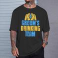 Groom's Drinking Team Retro Stag Night T-Shirt Geschenke für Ihn