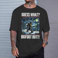 Guess What Bigfoot Butt Starry Night Sasquatch T-Shirt Gifts for Him
