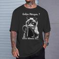 Guten Morgen Ganz Thin Eis Cat Kaffee T-Shirt Geschenke für Ihn