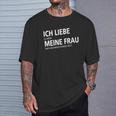 Ich Liebe Meine Frau Motorrad Fahren T-Shirt Geschenke für Ihn