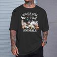 Just A Girl Who Loves Animals For Girls Who Love Animals T-Shirt Gifts for Him