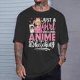 Just A Girl Who Loves Anime And Sketching Anime Merch T-Shirt Gifts for Him