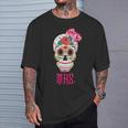 Mrs Sugar -Intage Avec Tête De Mort Dia De Los Muertos Mariée T-Shirt Cadeaux pour lui