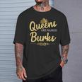 Queens Are Named Burks Geschenk Nachname Lustiges Geburtstagstreffen T-Shirt Geschenke für Ihn