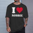 Red Heart I Love Robbie T-Shirt Geschenke für Ihn