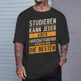 Studieren Kann Jeder Gärtner Landschaftsgärtner T-Shirt Geschenke für Ihn