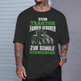 Zum Traktor Fahren Geboren Zur Schule Zum Schule Zwungen S T-Shirt Geschenke für Ihn